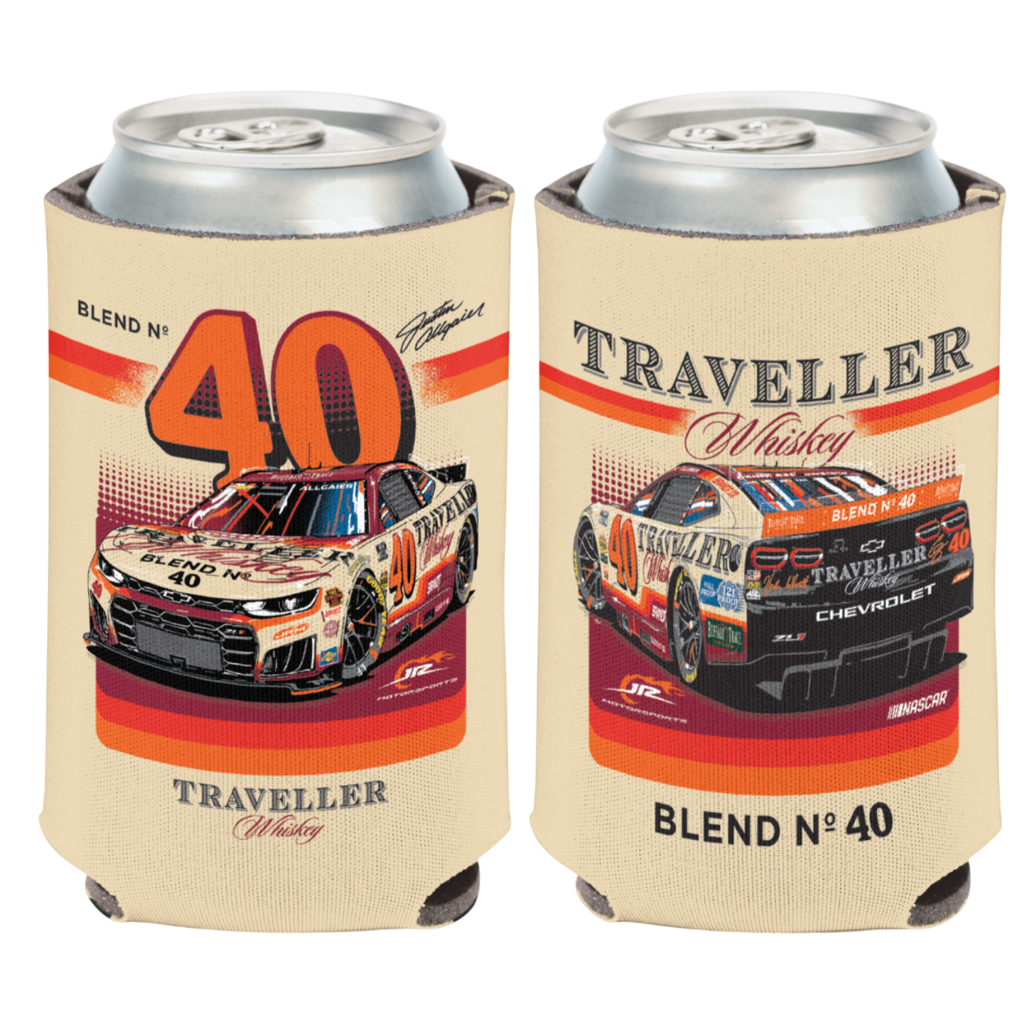 Justin Allgaier #40 2026 Traveller Whiskey Can Cooler