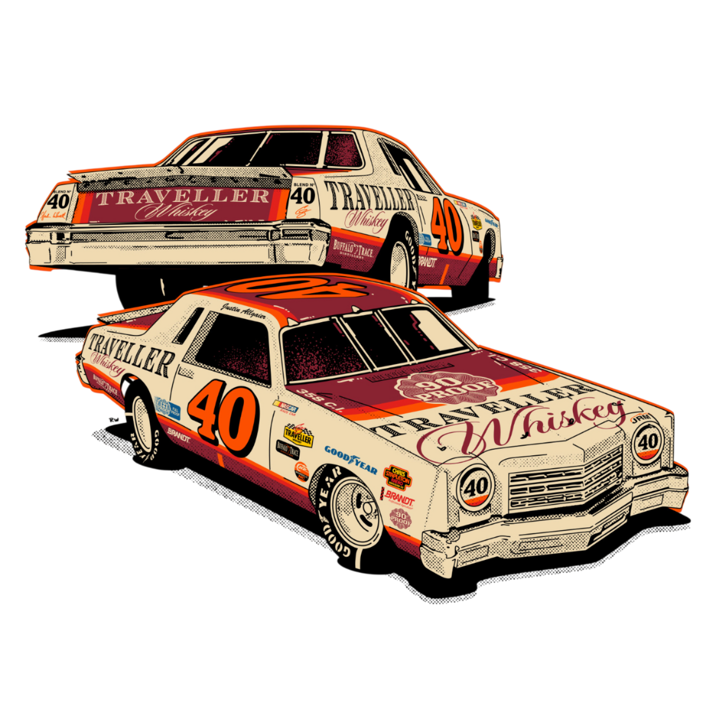 Justin Allgaier #40 Traveller Whiskey '78 Fantasy