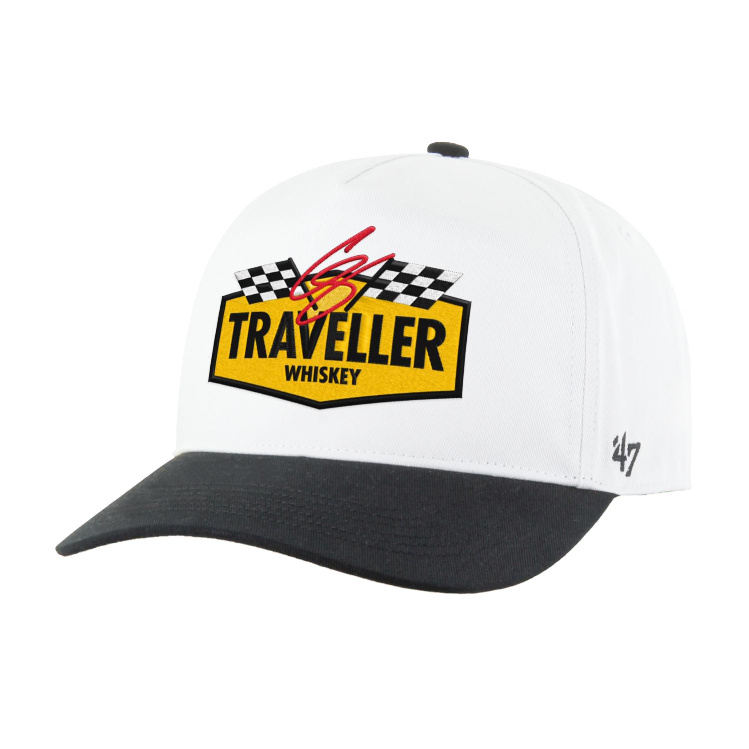 Justin Allgaier #40 Traveller Whiskey White '47 Brand 47 Hitch Hat