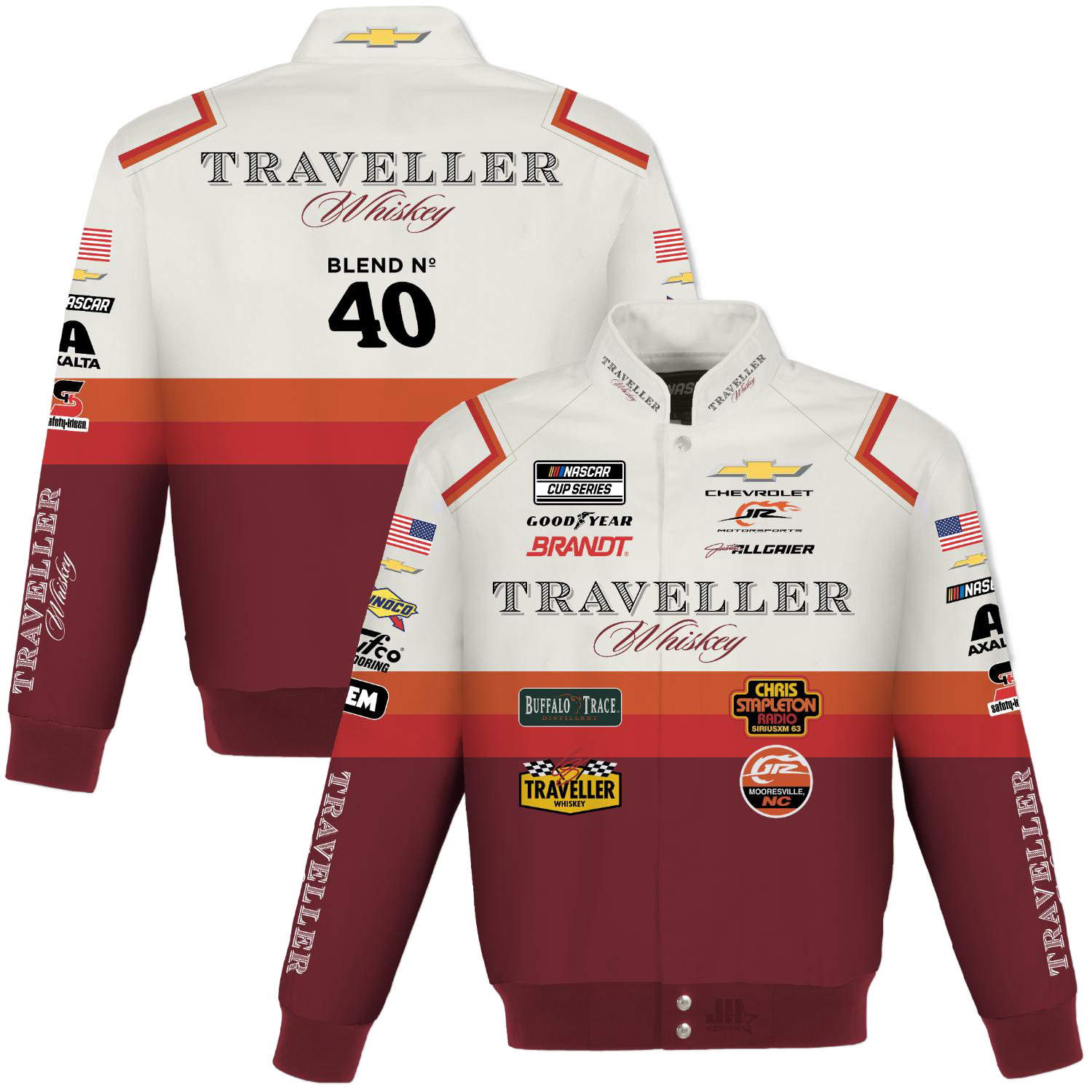 Justin Allgaier #40 Traveller Whiskey Uniform Twill Jacket – Chris