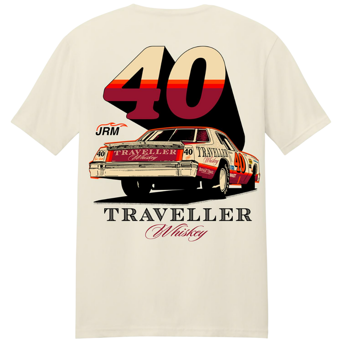Justin Allgaier #40 Traveller Whiskey Natural T-shirt