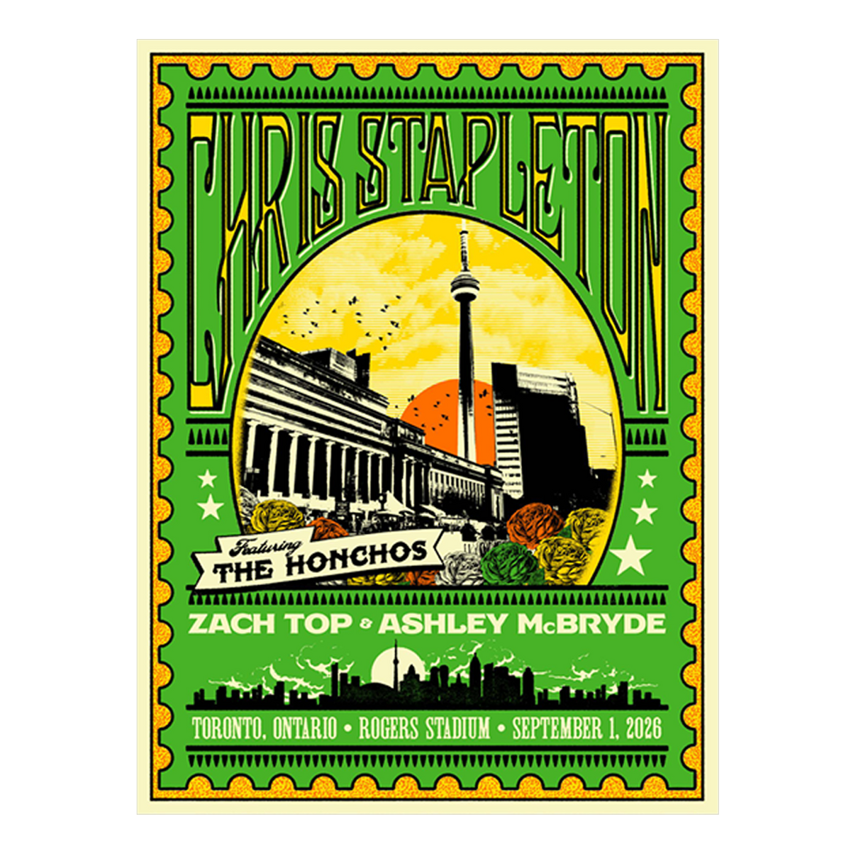 Chris Stapleton Show Poster - Toronto, ON 09/01/26