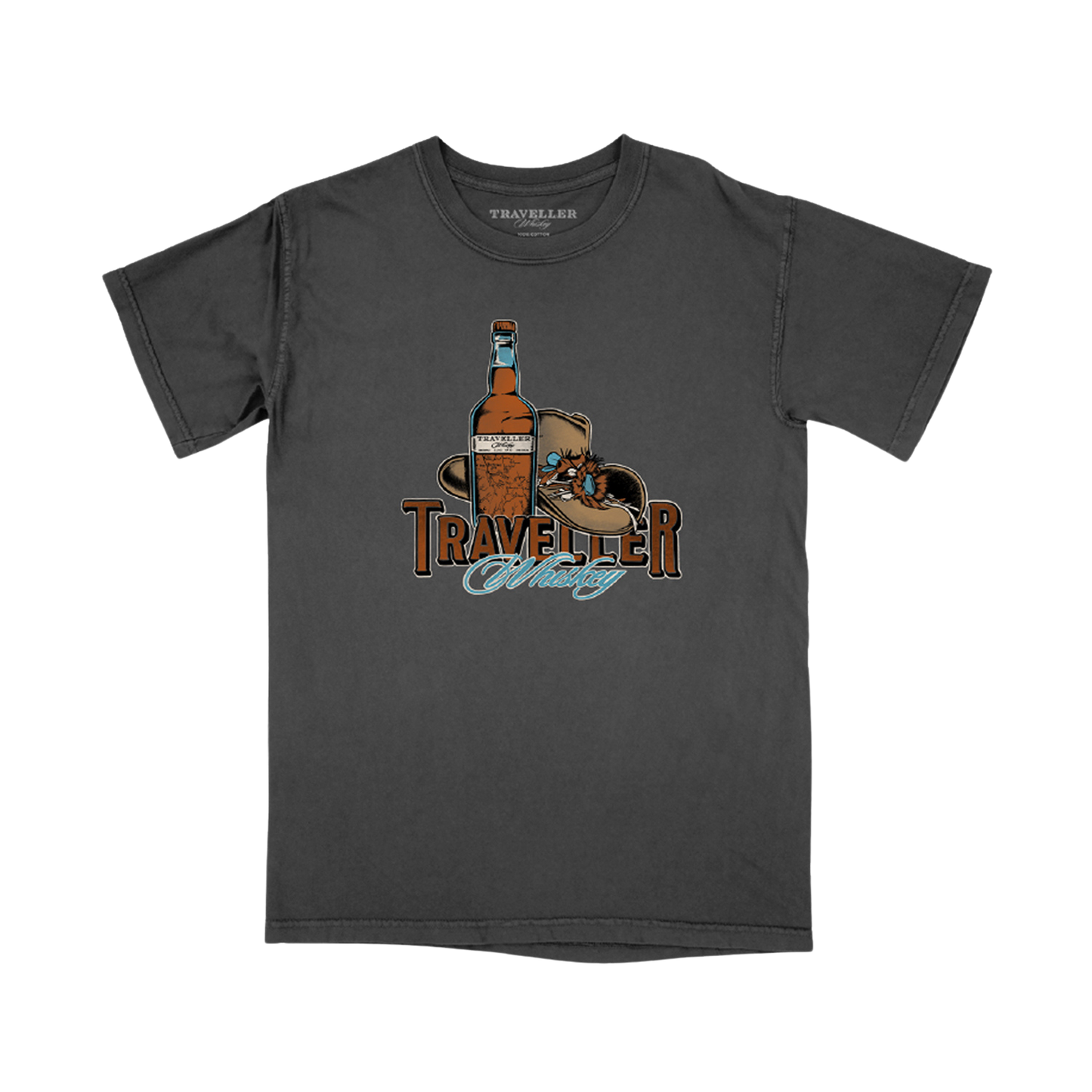 Traveller Whiskey Hat & Bottle Tee