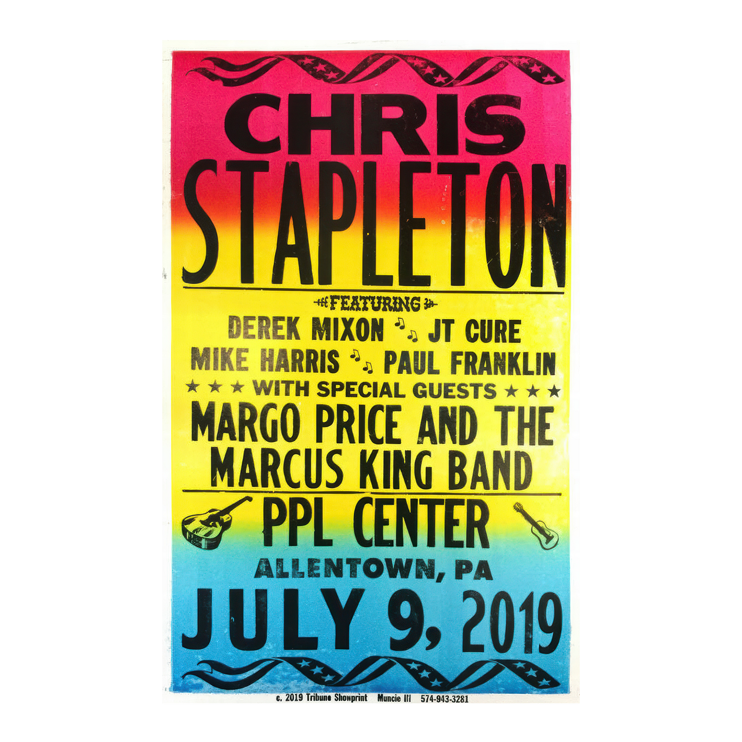 Chris Stapleton Show Poster Allentown, PA 7/9/19