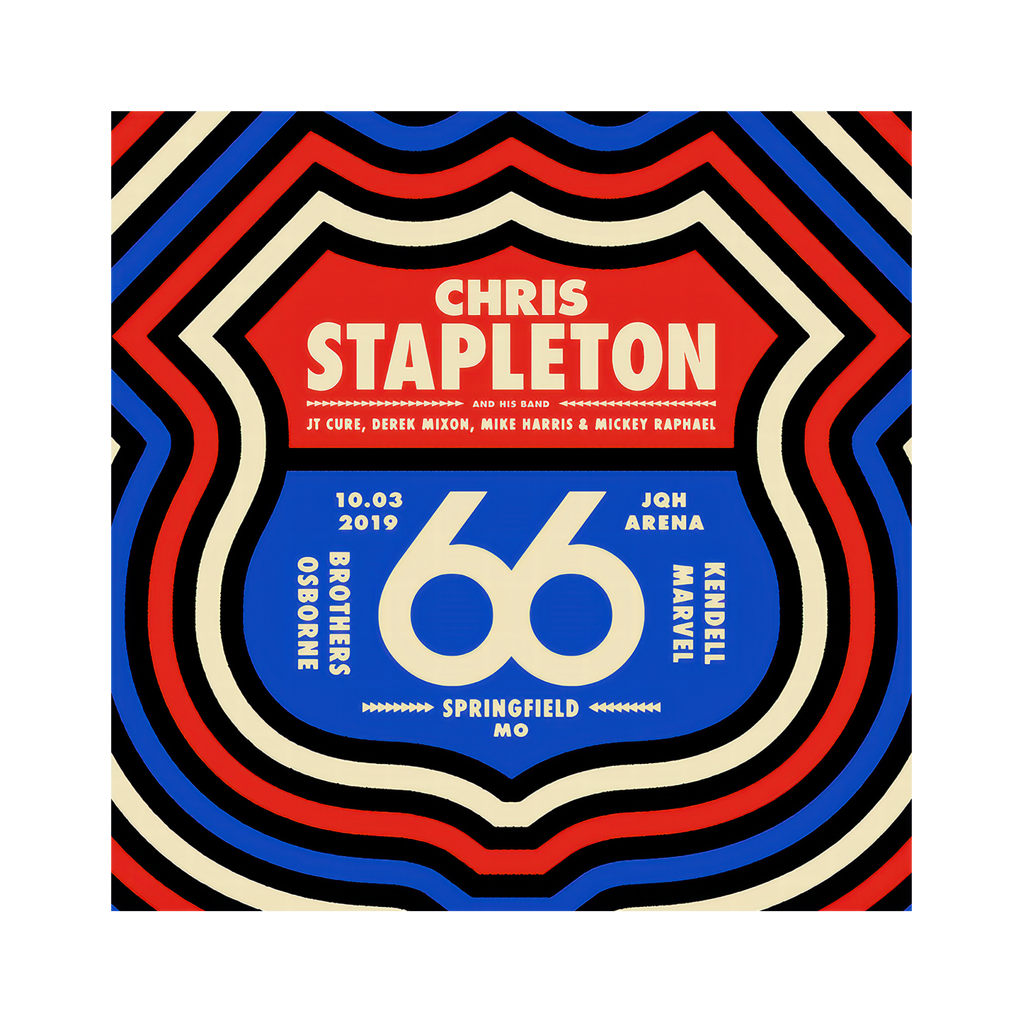 Chris Stapleton Show Poster Springfield, MO 10/3/19
