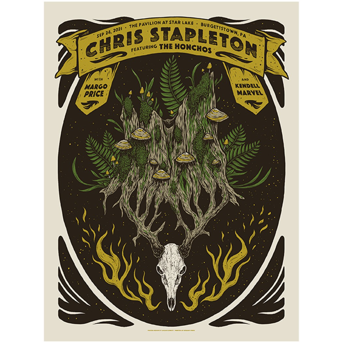 Chris Stapleton Show Poster Burgettstown, PA 09/24/21