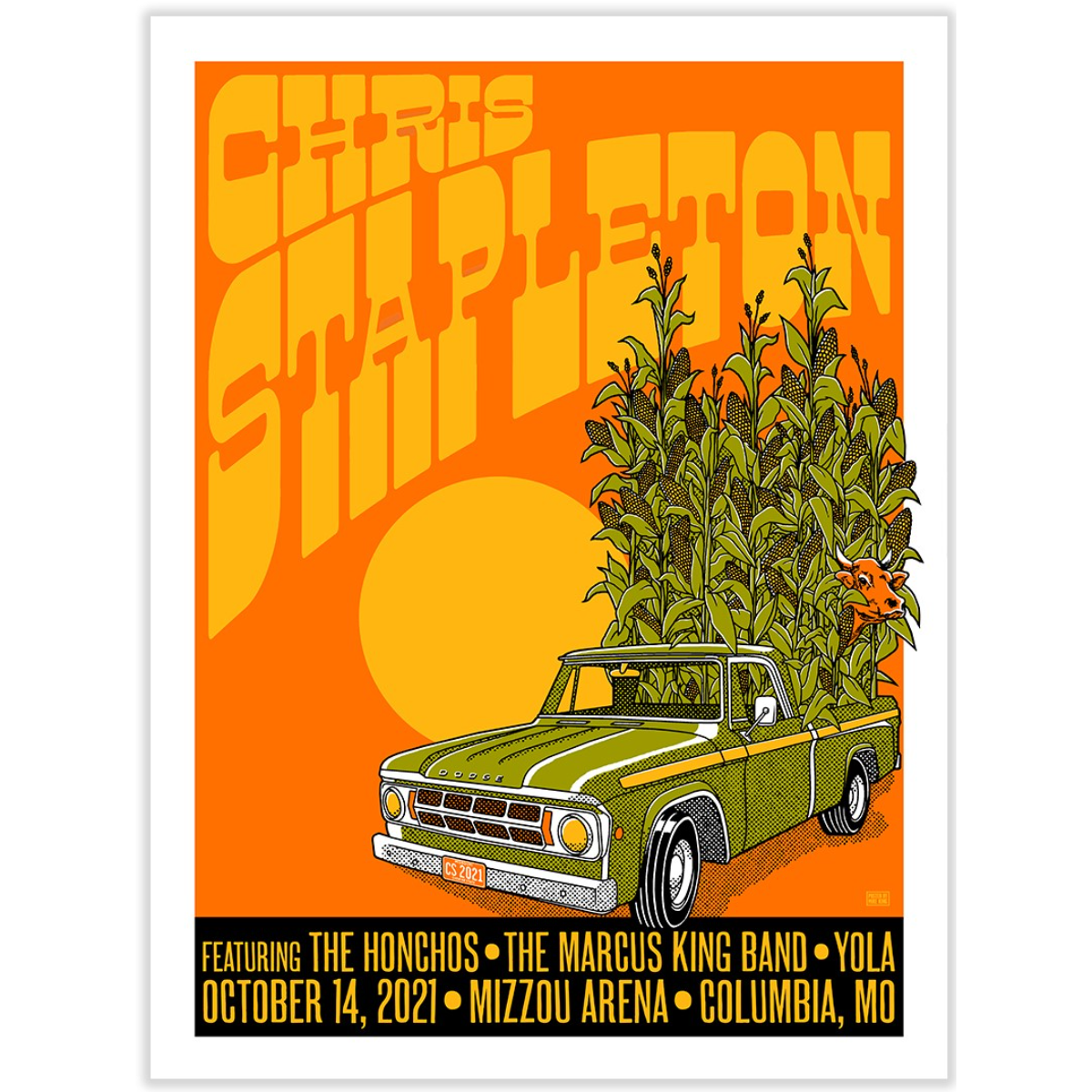 Chris Stapleton Show Poster- Columbia, MO- 10/14/21