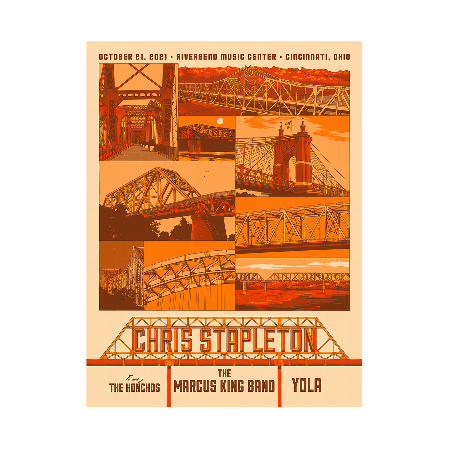 Chris Stapleton Show Poster- Cincinnati, OH- 10/21/21