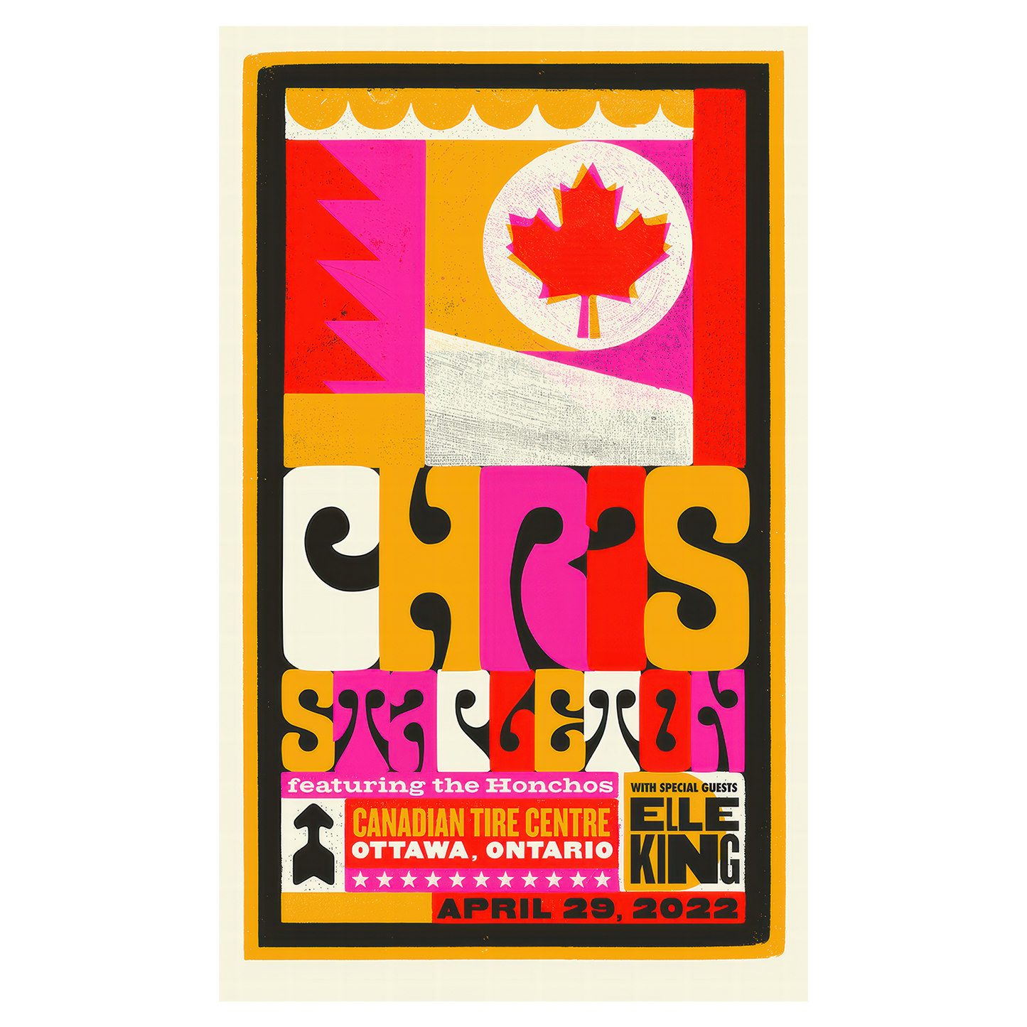 Chris Stapleton Show Poster Ottawa, ON 04/29/22