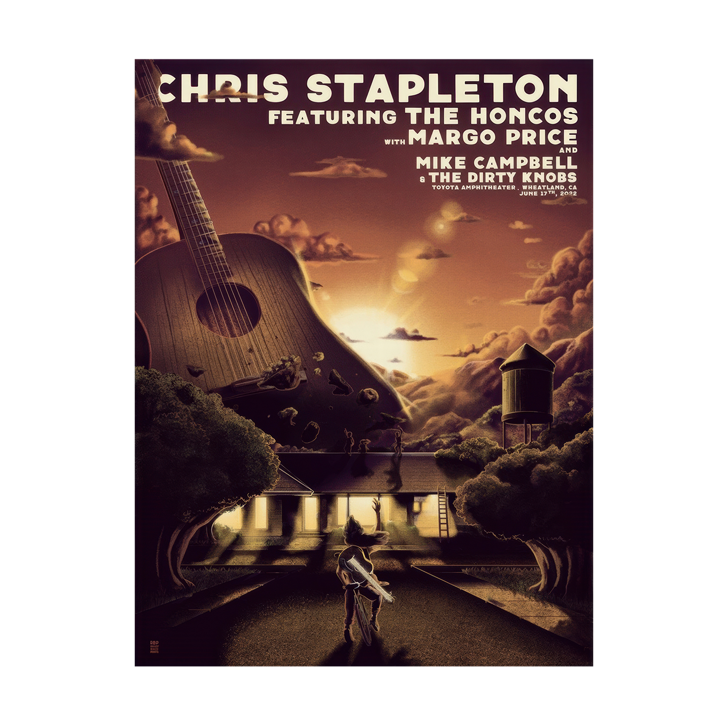 Chris Stapleton Show Poster Wheatland, CA 06/17/22