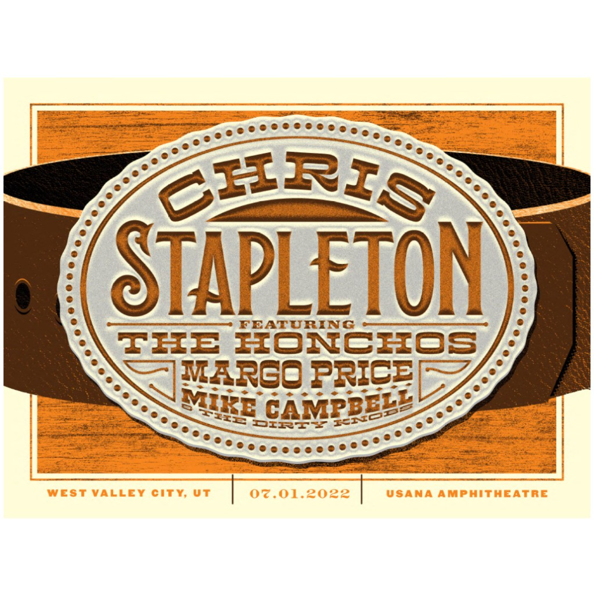 Chris Stapleton Show Poster – West Valley City, UT – 07/01/22