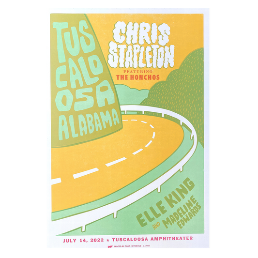Chris Stapleton Show Poster  Tuscaloosa, AL  07/14/22