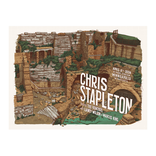 Chris Stapleton Show Poster  Minneapolis, MN  04/06/2024