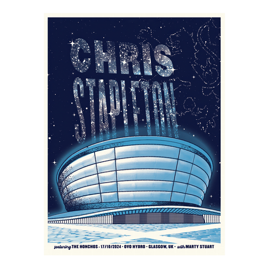 Chris Stapleton Show Poster  Glasgow, UK  10/17/2024