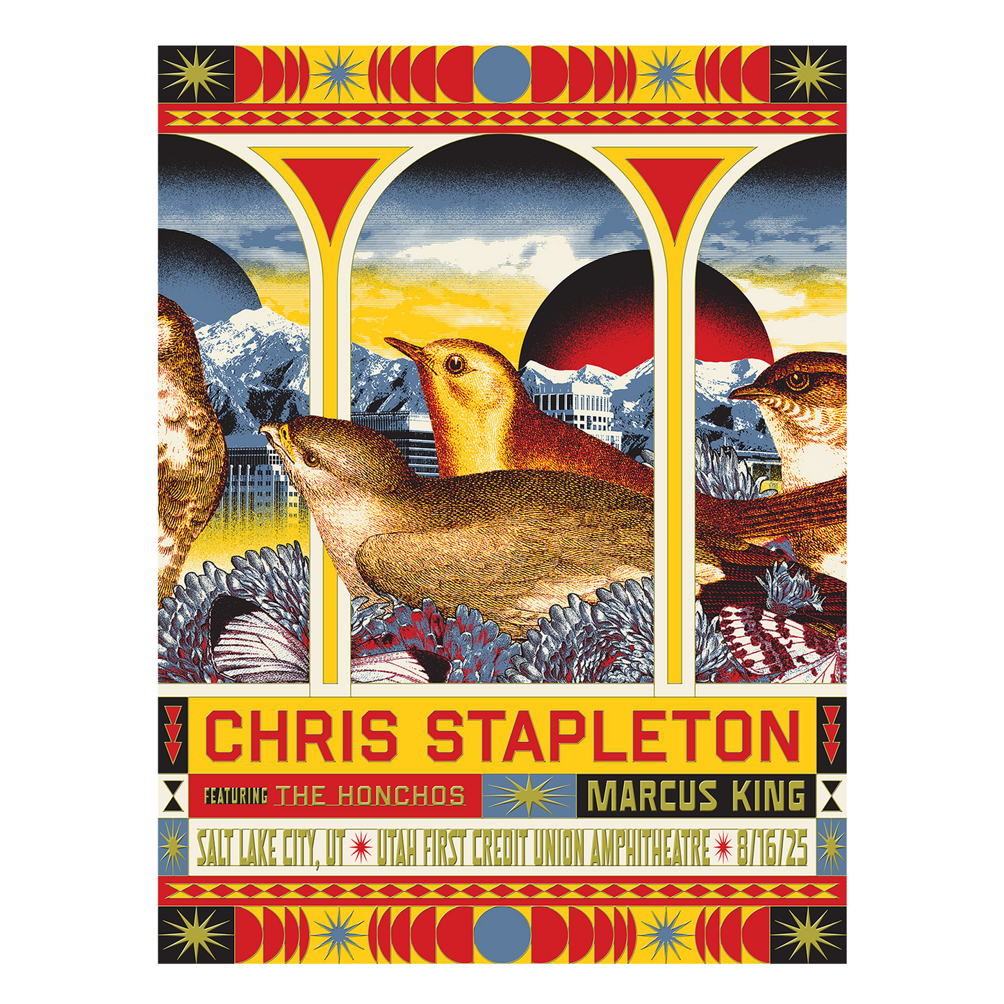 Chris Stapleton Show Poster Salt Lake City, UT 08/16/2025