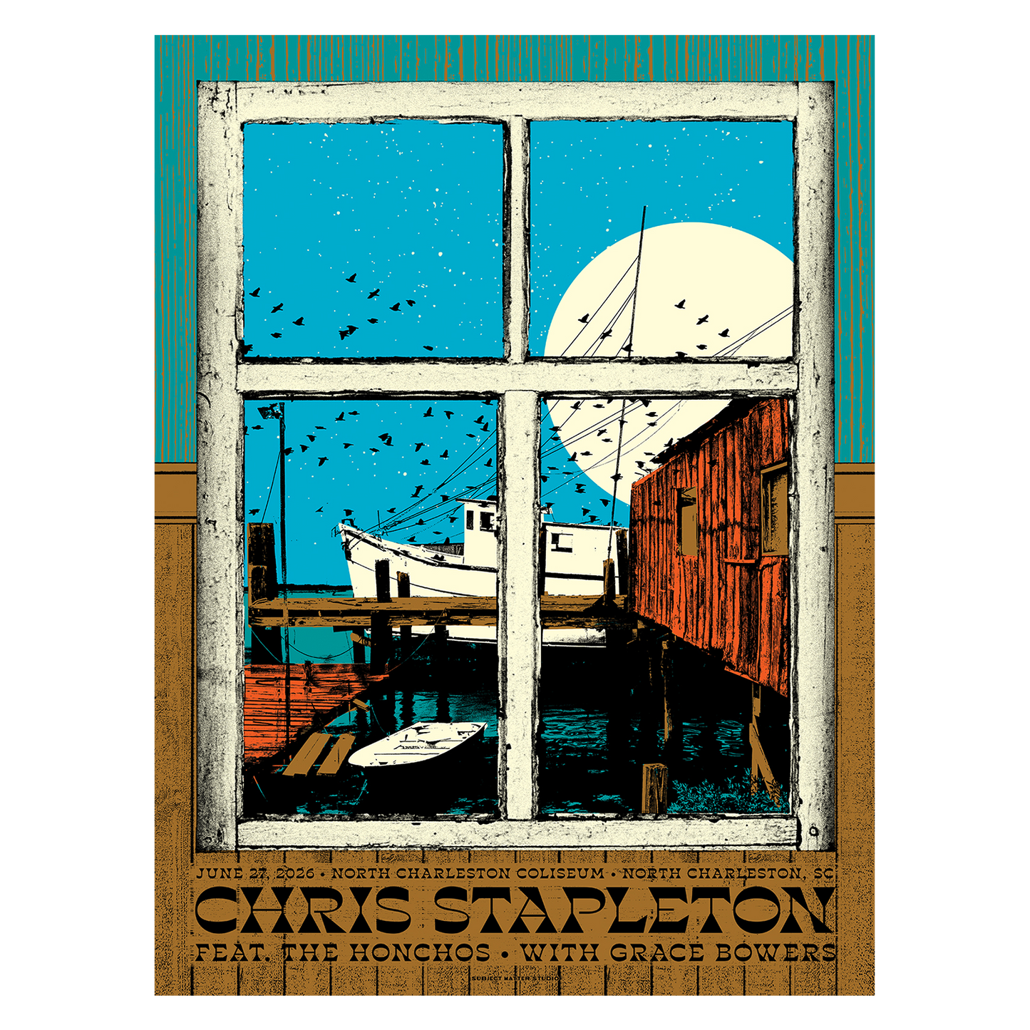 Chris Stapleton Show Poster - North Charleston SC - 06/27/2026