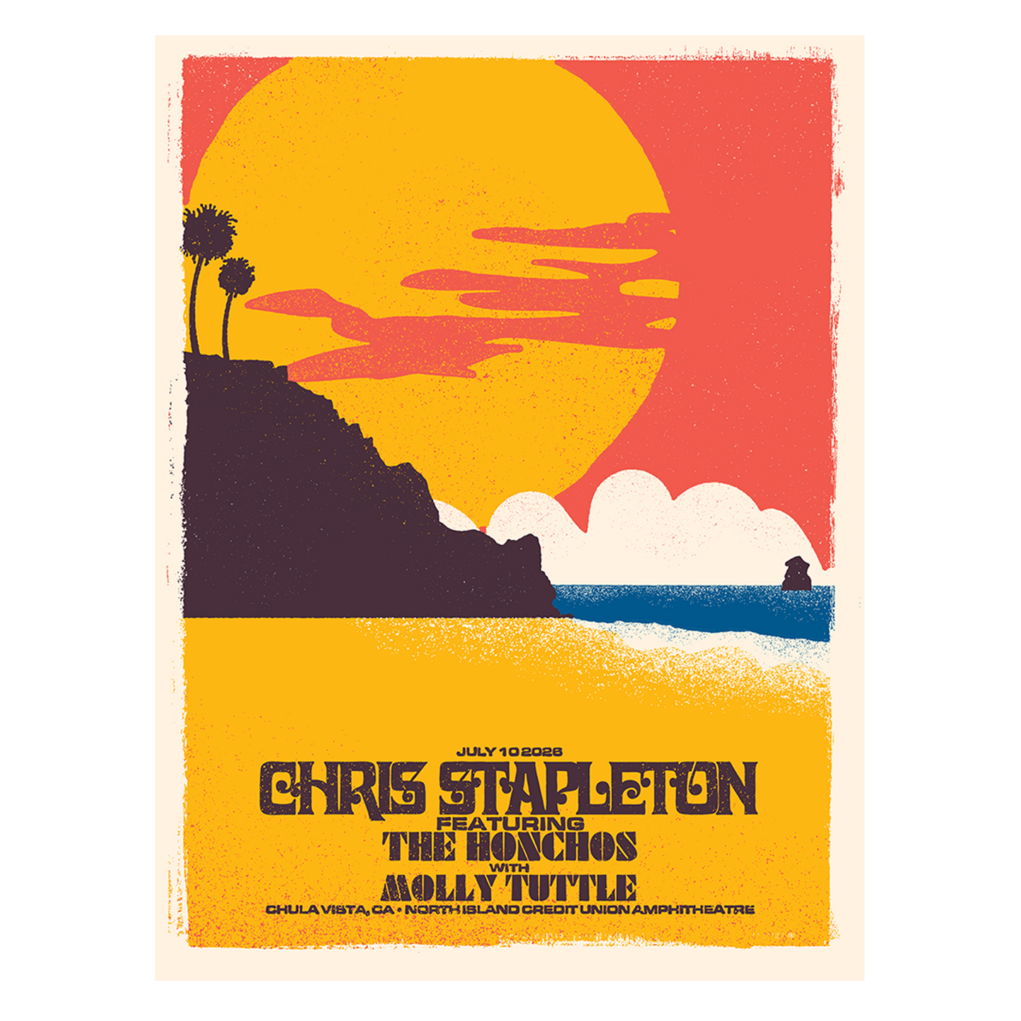 Chris Stapleton Show Poster - Chula Vista, CA - 07/10/2026