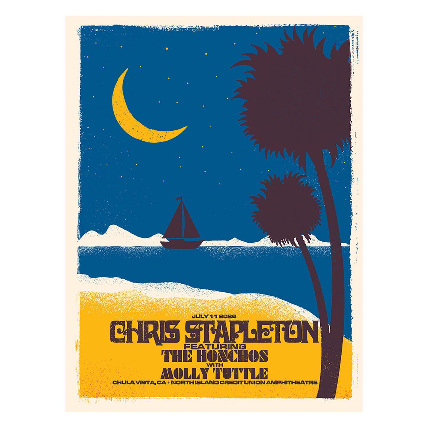Chris Stapleton Show Poster - Chula Vista, CA - 07/11/2026