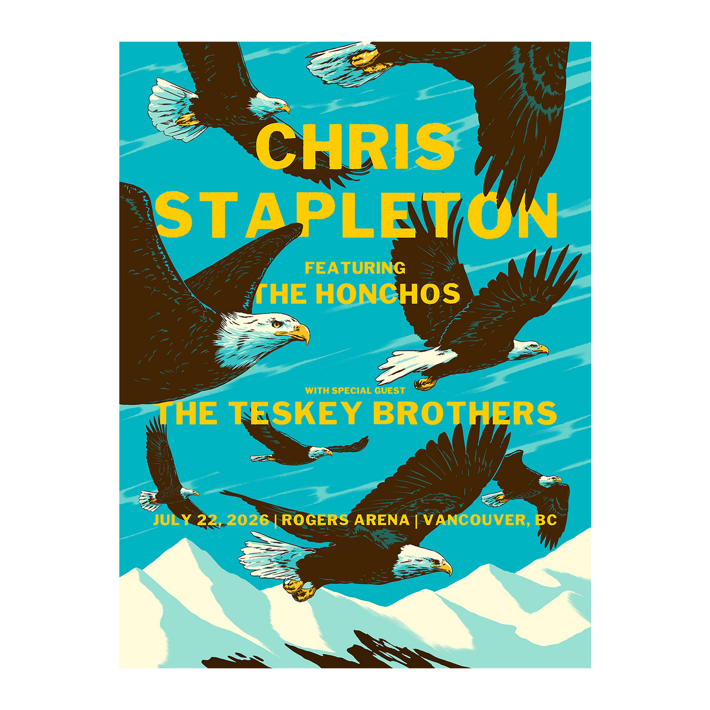 Chris Stapleton Show Poster - Vancouver, BC - 07/22/2026