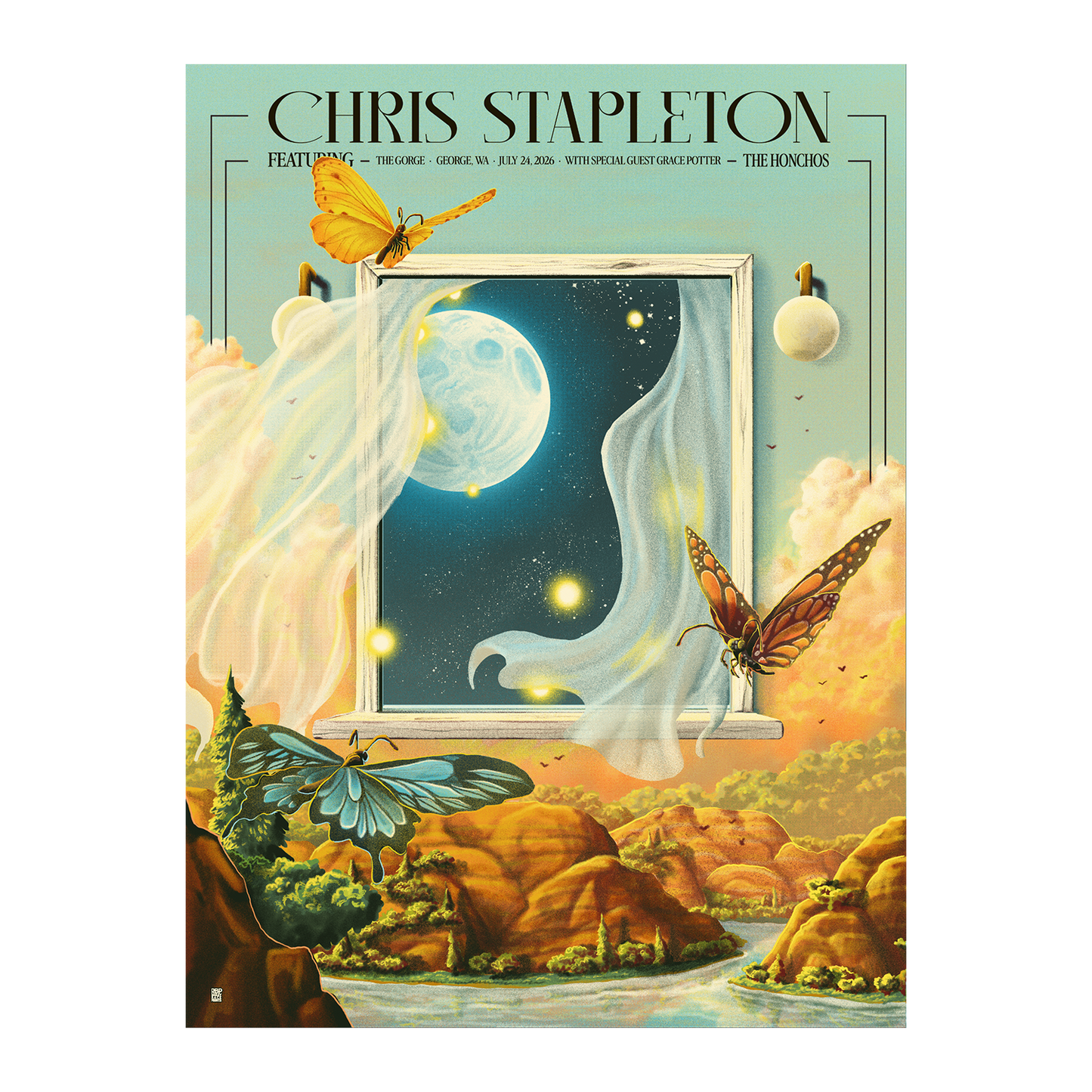 Chris Stapleton Show Poster - George, WA - 07/24/2026