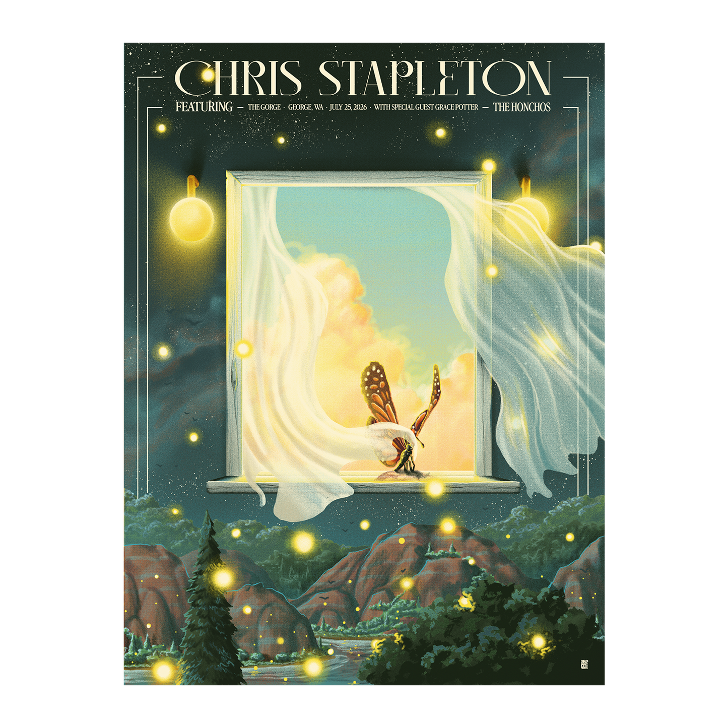 Chris Stapleton Show Poster - George, WA - 07/25/2026