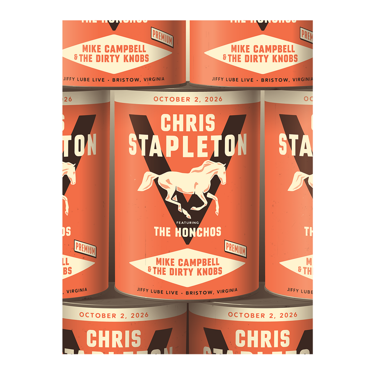 Chris Stapleton Show Poster - Bristow, VA - 10/02/2026