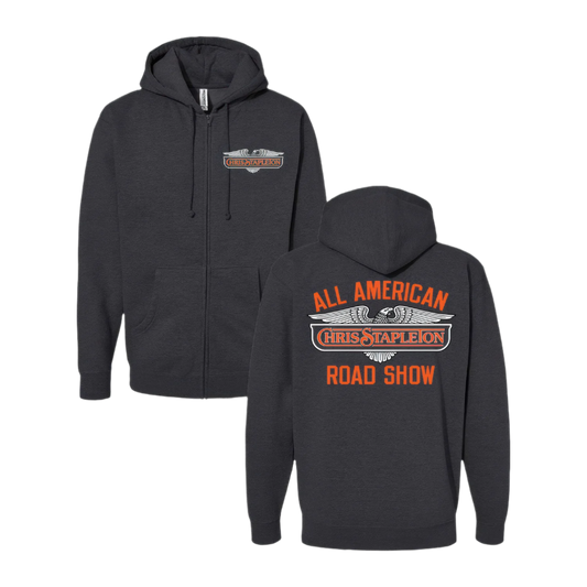 Unisex Triumph Eagle Design Zip Hoodie