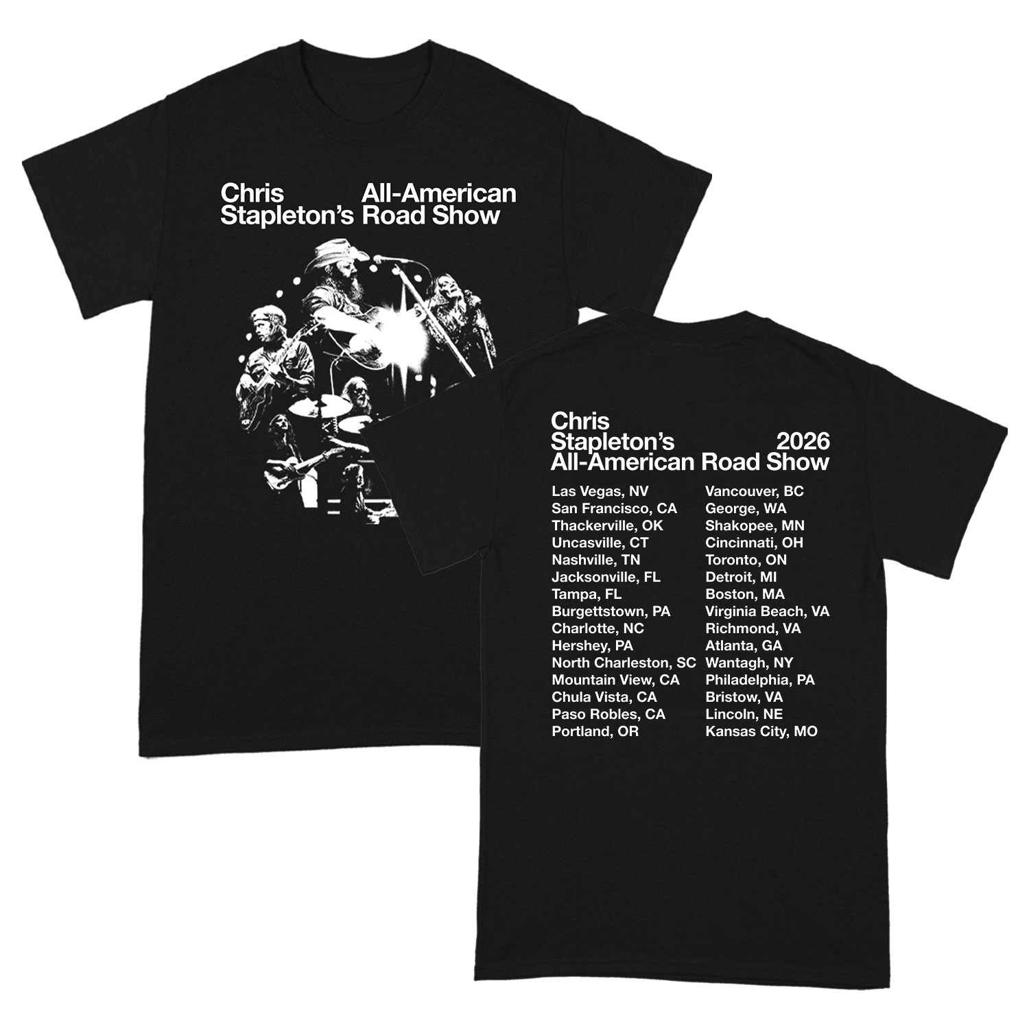 Chris Stapleton T-Shirts | Official Graphic Tees & Tour Shirts