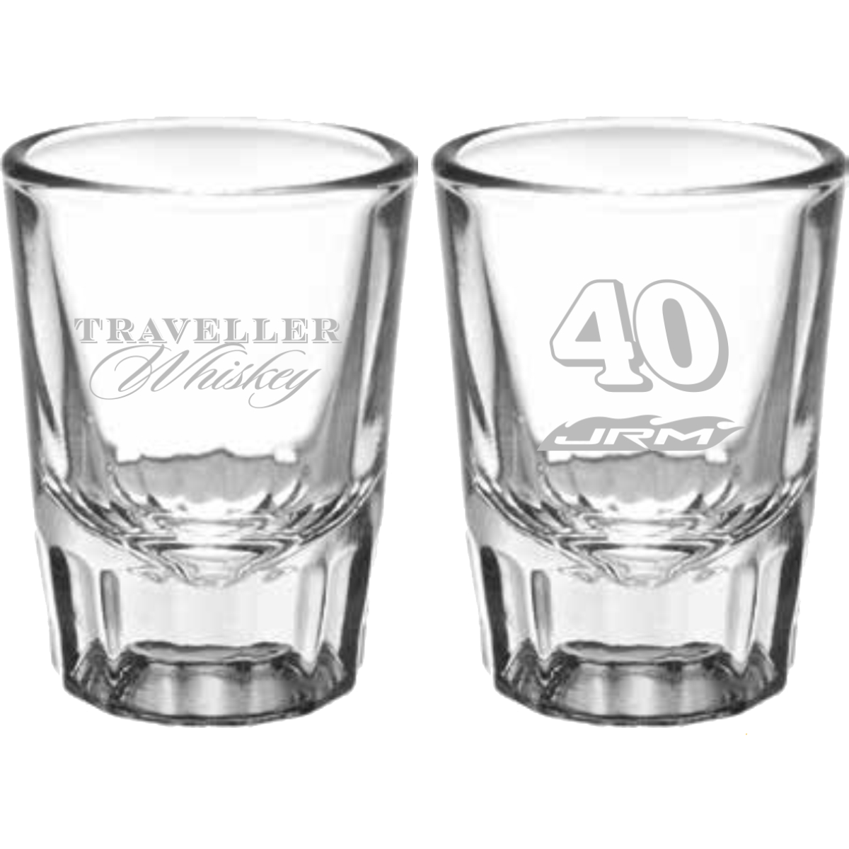 Justin Allgaier #40 Traveller Whiskey Saloon Shot Glass