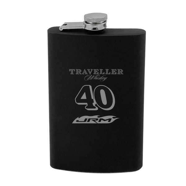 Justin Allgaier #40 Traveller Whiskey Black Matte Flask – Chris