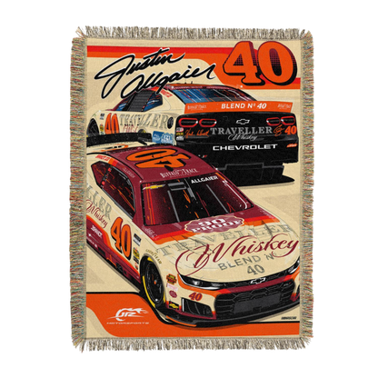 Justin Allgaier #40 Traveller Whiskey Woven Tapestry - 50" x 64"