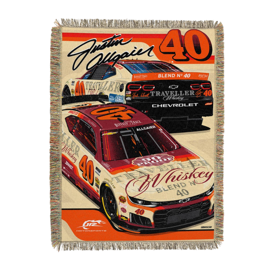 Justin Allgaier #40 Traveller Whiskey Woven Tapestry - 50" x 64"