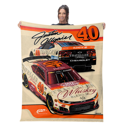 Justin Allgaier #40 Traveller Whiskey Silk Touch Throw - 50 Justin Allgaier #40 Traveller Whiskey Silk Touch Throw - 50