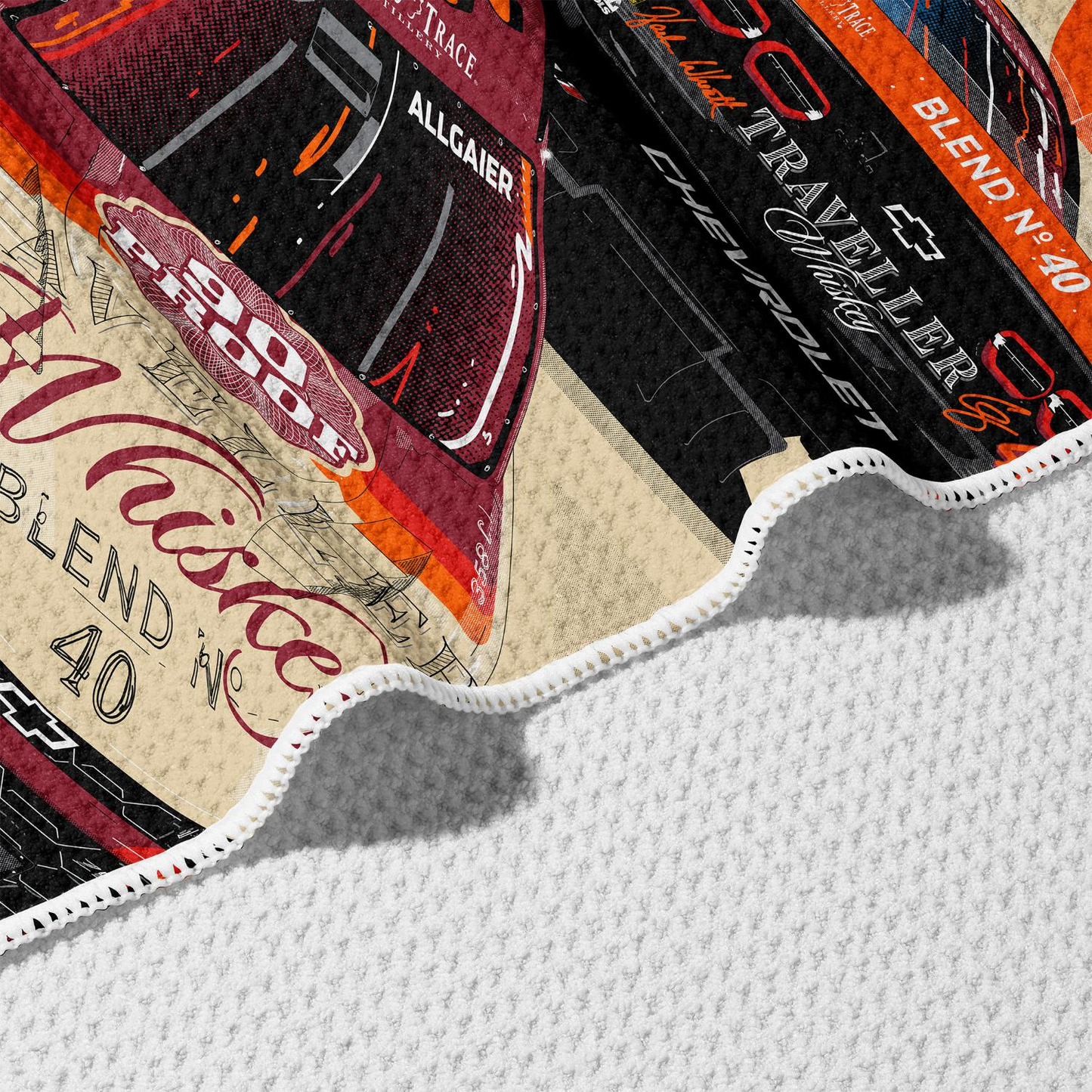 Justin Allgaier #40 Traveller Whiskey Beach Towel