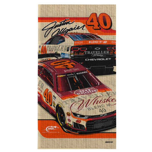Justin Allgaier #40 Traveller Whiskey Beach Towel