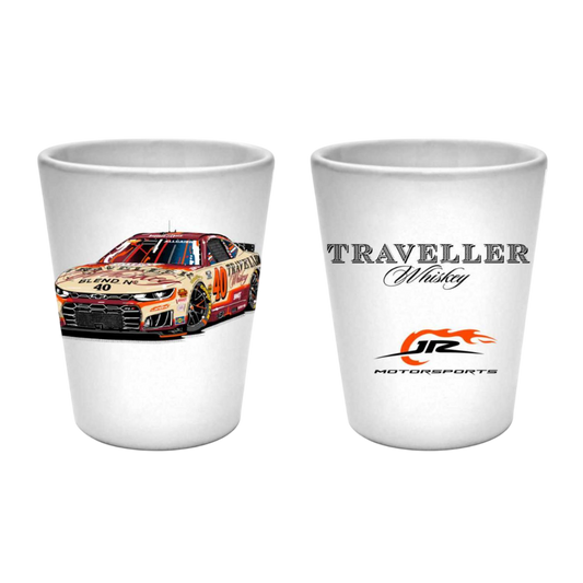 Justin Allgaier #40 Traveller Whiskey Ceramic Shot Glass