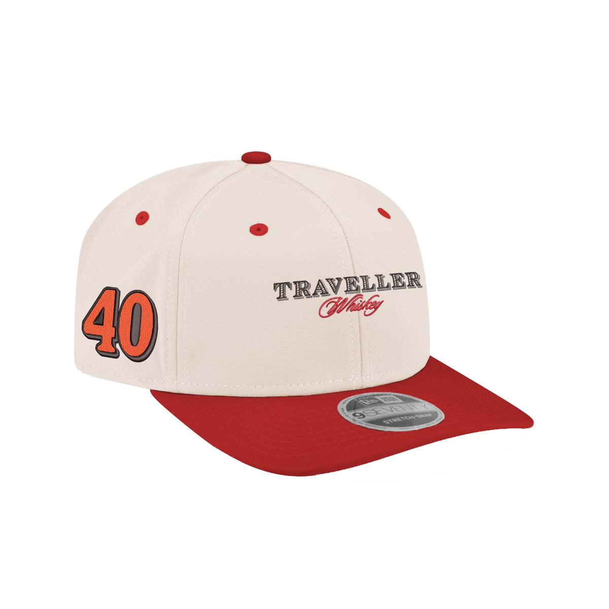 Justin Allgaier #40 Traveller Whiskey Cream New Era 9SEVENTY SS Cap