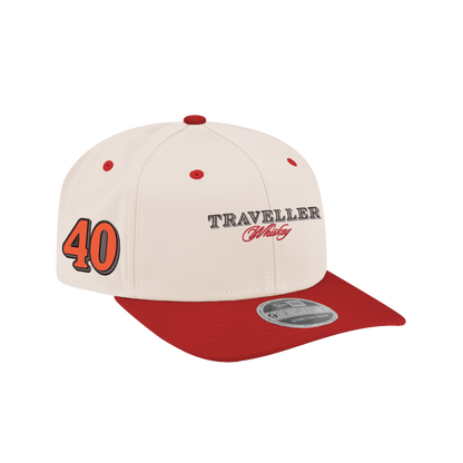Justin Allgaier #40 Traveller Whiskey Cream New Era 9SEVENTY SS Cap