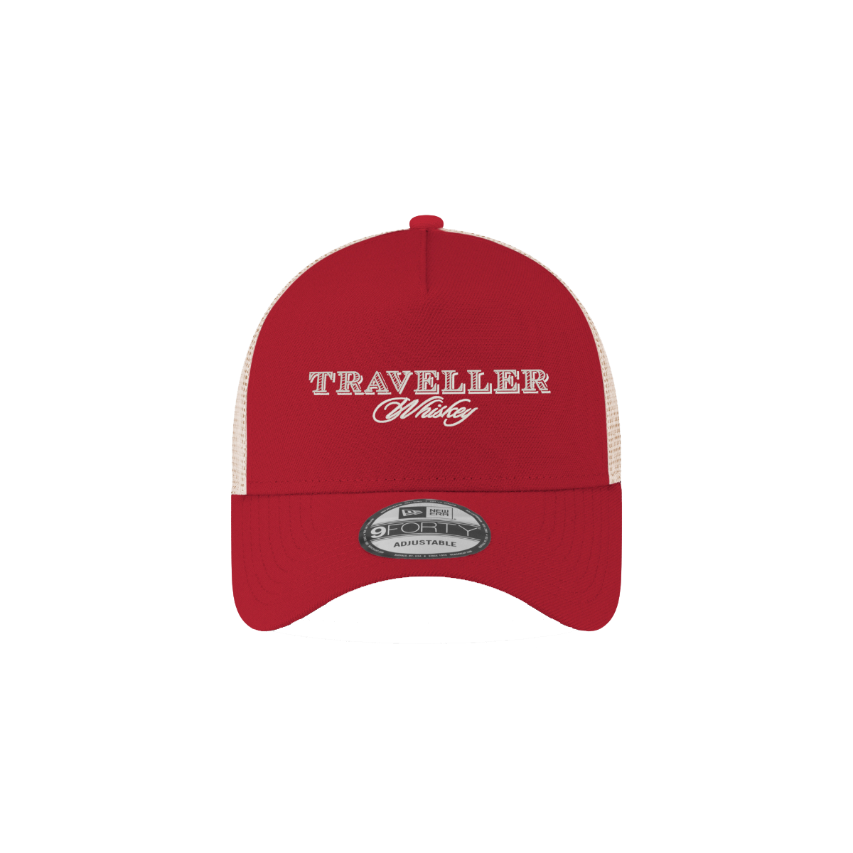 Justin Allgaier #40 Traveller Whiskey Crimson New Era 9FORTY AF Trucker Cap