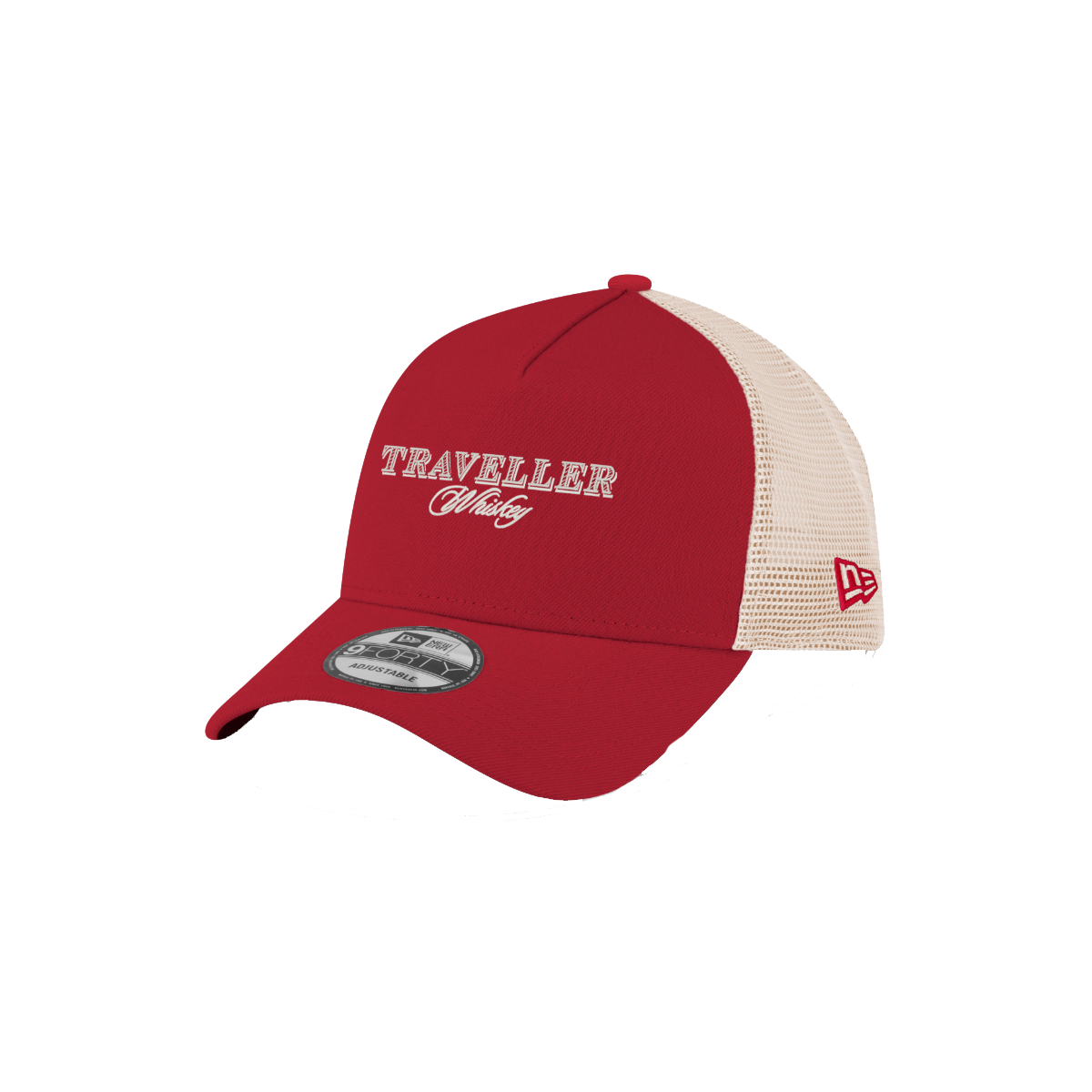 Justin Allgaier #40 Traveller Whiskey Crimson New Era 9FORTY AF Trucker Cap