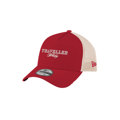 Justin Allgaier #40 Traveller Whiskey Crimson New Era 9FORTY AF Trucker Cap