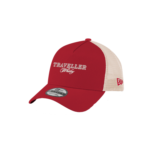 Justin Allgaier #40 Traveller Whiskey Crimson New Era 9FORTY AF Trucker Cap