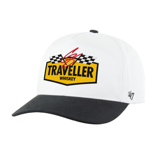 Justin Allgaier #40 Traveller Whiskey White '47 Brand 47 Hitch Hat