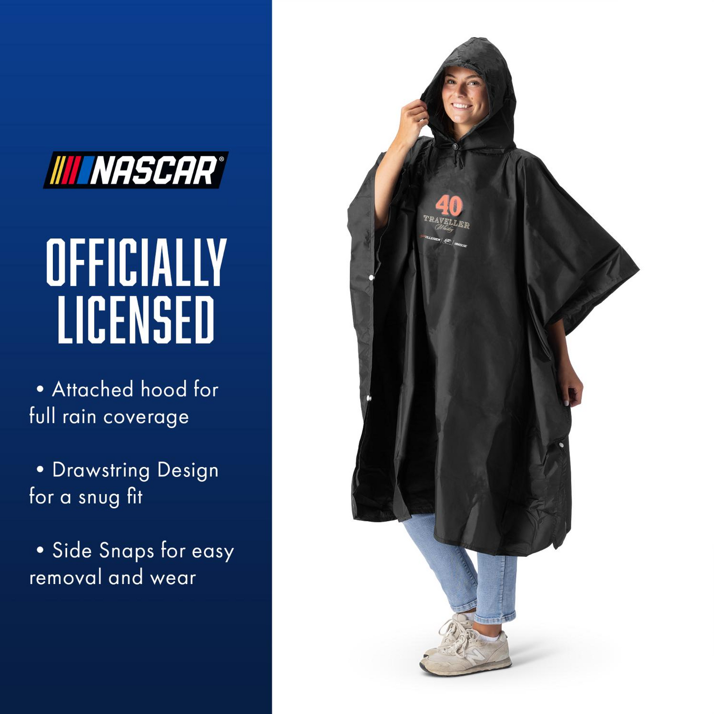 Justin Allgaier #40 Traveller Whiskey Poncho w/Mesh Bag