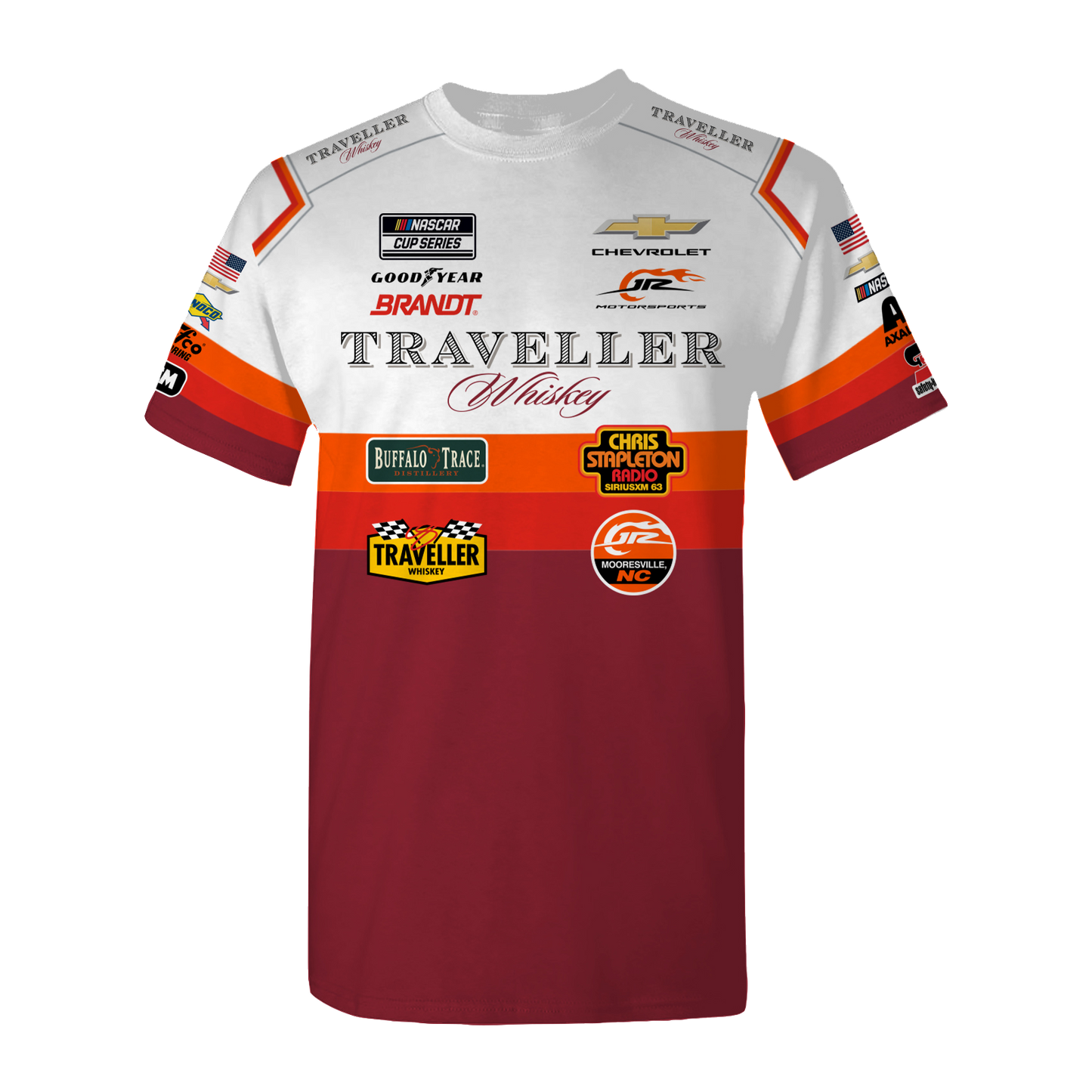 Justin Allgaier #40 Traveller Whiskey Sublimated Uniform T-shirt