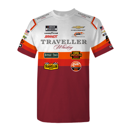 Justin Allgaier #40 Traveller Whiskey Sublimated Uniform T-shirt