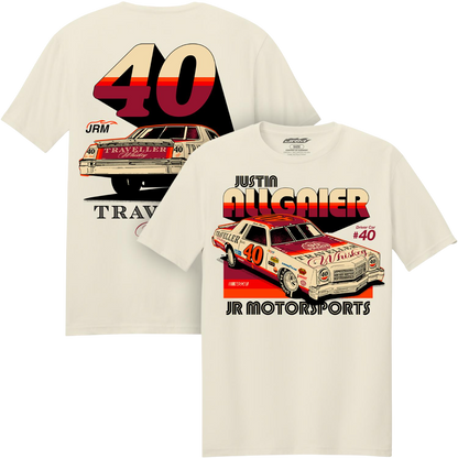 Justin Allgaier #40 Traveller Whiskey Natural T-shirt