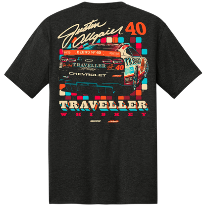 Justin Allgaier #40 Traveller Whiskey Black Frost T-shirt