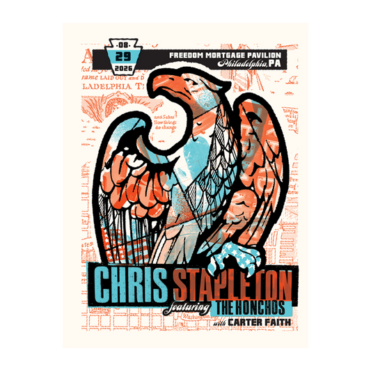 Chris Stapleton Show Poster - Philadelphia, PA - 08/29/2026