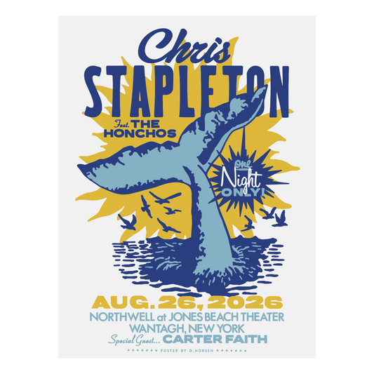 Chris Stapleton Show Poster - Wantagh, NY 08/26/26